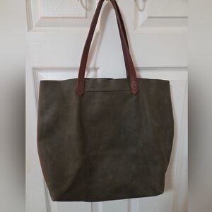 Madewell Olive Green Leather Tote